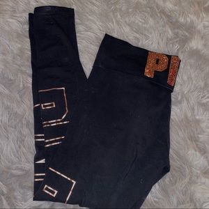 ✨ VS PINK ROSE GOLD GLITTER, FULL LENGTH LEGGING ✨